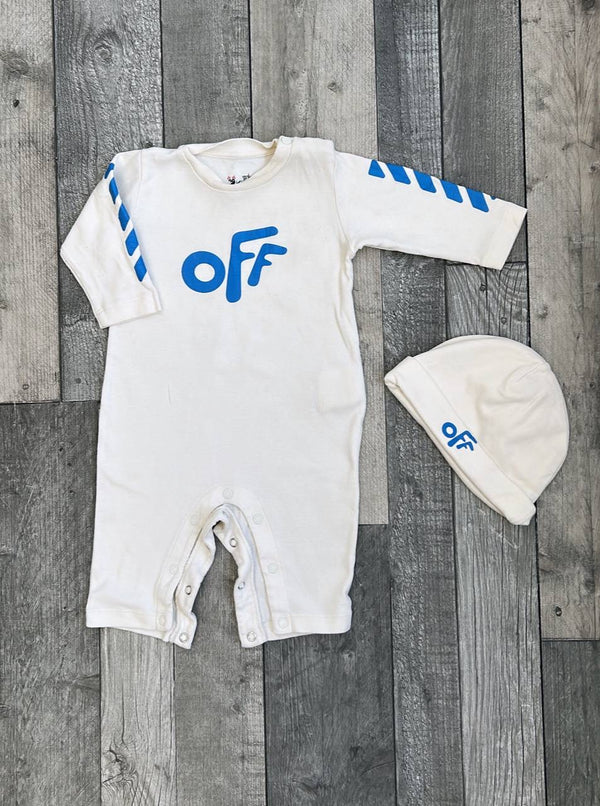 Off white babygrow set 3/6m